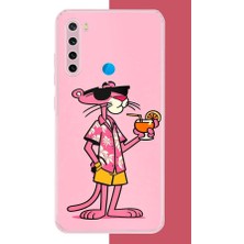 Aksesuarist Redmi Note 8 Uyumlu Pembe Panter 1 Baskılı Silikon Kılıf