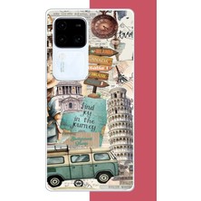 Aksesuarist Vivo V30 Uyumlu Travel2 Baskılı Silikon Kılıf
