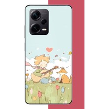 Aksesuarist Redmi Note 12 Pro Plus Uyumlu Gitarlı Küçük Prens Baskılı Silikon Kılıf