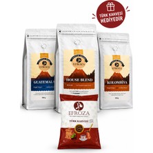 Efroza Taze Kavrum 500 Gr'lık House Blend & Guatemala & Kolombiya Üçlüsü - Türk Kahvesi Hediye - Kaliteli Çekirdekler