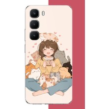 Aksesuarist Infinix Hot 60 Pro Uyumlu Kawaii Yavru Kediler Baskılı Silikon Kılıf