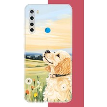 Aksesuarist Redmi Note 8 Uyumlu Golden Köpek Baskılı Silikon Kılıf