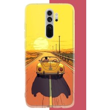 Aksesuarist Redmi Note 8 Pro Uyumlu Gün Batımına Yolculuk Baskılı Silikon Kılıf