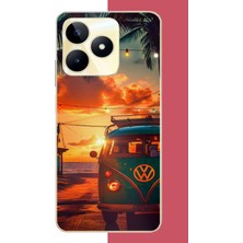Aksesuarist Realme C53 Uyumlu Vw Güneş Batımı.jpeg Baskılı Silikon Kılıf