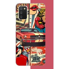 Aksesuarist Samsung Galaxy A02S Uyumlu Retro Baskılı Silikon Kılıf