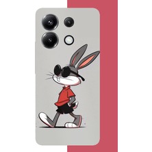 Aksesuarist Poco X6 Pro Uyumlu Bagsbuny Baskılı Silikon Kılıf