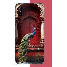 Aksesuarist Redmi 9A Uyumlu Su Kenarındaki Tavus Kuşu Baskılı Silikon Kılıf