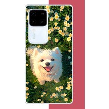 Aksesuarist Vivo V30 Uyumlu Kaniş Köpek Baskılı Silikon Kılıf