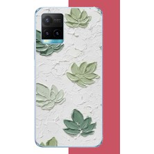 Aksesuarist Vivo Y21S Uyumlu Tuvaldeki Yaprak Baskılı Silikon Kılıf