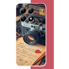 Aksesuarist Xiaomi Mi 14T Pro Uyumlu Paloroid Kamera Baskılı Silikon Kılıf