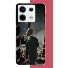 Aksesuarist Redmi Note 13 Pro 5g Uyumlu Halka Seslenen Atatürk Baskılı Silikon Kılıf