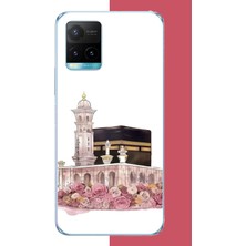 Aksesuarist Vivo Y21S Uyumlu Çiçekli Kabe.jpeg Baskılı Silikon Kılıf