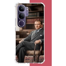 Aksesuarist Vivo V40 Lite Uyumlu Atatürk6 Baskılı Silikon Kılıf