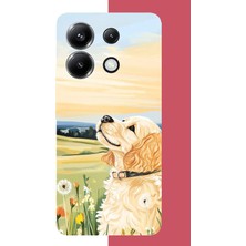 Aksesuarist Poco X6 Pro Uyumlu Golden Köpek Baskılı Silikon Kılıf