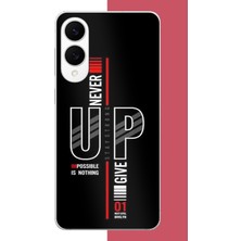 Aksesuarist Samsung Galaxy S25 Edge Uyumlu Asla Pes Etme Baskılı Silikon Kılıf