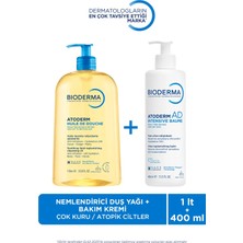 Bioderma Atoderm Nemlendirici ve Temizleyici Cilt Bakım Seti 2 Adet Çok Kuru Atopik Ciltler İçin