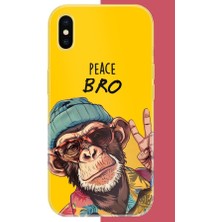 Aksesuarist iPhone Xs Max Uyumlu Barış Kardeşim Baskılı Silikon Kılıf