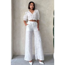 Very Moda Nakışlı Pantolon | D2876