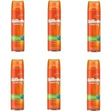Gillette Fusion 5 Ultra Hassas Tıraş Jeli 6 x 200 ml Ferahlatıcı Koku ile Yumuşak Uygulama