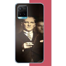 Aksesuarist Vivo Y21S Uyumlu Atatürk 4 Baskılı Silikon Kılıf