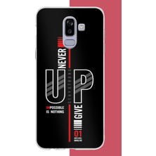 Aksesuarist Samsung Galaxy J8-A6 Plus Uyumlu Asla Pes Etme Baskılı Silikon Kılıf