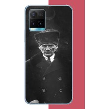 Aksesuarist Vivo Y21S Uyumlu Atatürk 2 Baskılı Silikon Kılıf
