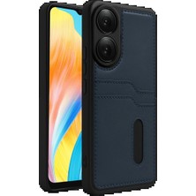 Dorasan Oppo A38 Sara Kartvizitli Deri Kılıf - Lacivert