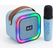 Blic Aura Akse Taşınabilir Bluetooth Karaoke Hoparlör ve Mikrofon Seti - Rgb Işıklı, Kablosuz Eğlence