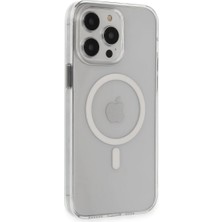 Dorasan Apple iPhone 14 Pro Max Kılıf Tron Şeffaf Magsafe Kapak - Şeffaf