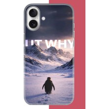 Aksesuarist iPhone 16 Uyumlu Nihilist Penguen Baskılı Silikon Kılıf