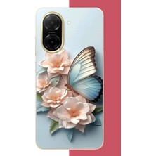 Aksesuarist Redmi A5 Uyumlu Mavi Kanatlı Kelebek Baskılı Silikon Kılıf
