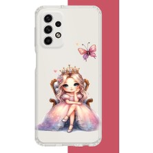 Aksesuarist Samsung Galaxy A33 Uyumlu Minik Prenses Baskılı Silikon Kılıf
