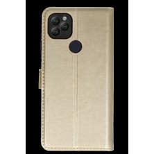 Dorasan General Mobile Gm 22 Plus Trend S Plus Kapaklı Telefon Kılıf - Gold
