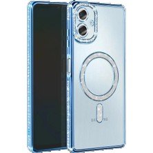 Dorasan Samsung Galaxy A07 4g Joke Simli Magneticsafe Kılıf - Mavi