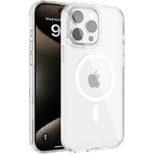 Dorasan Joko Apple iPhone 15 Pro Max Gleam Pc Sert Magsafe Kılıf - Şeffaf