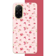 Aksesuarist Redmi A5 Uyumlu Pembe Çiçekli Pattern Baskılı Silikon Kılıf