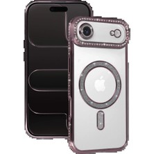 Dorasan Apple iPhone 17 Air Joke Simli Magneticsafe Kılıf - Pembe