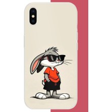 Aksesuarist iPhone Xs Max Uyumlu Bagsbuny 1 Baskılı Silikon Kılıf