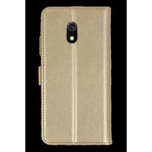 Dorasan Xiaomi Redmi 8A 4g Trend S Plus Kapaklı Kılıf - Gold