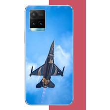 Aksesuarist Vivo Y21S Uyumlu Gökyüzüne Yükseliş Baskılı Silikon Kılıf