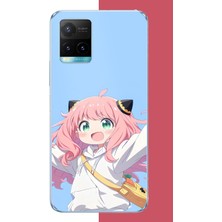 Aksesuarist Vivo Y21S Uyumlu Kawaii Pembe Saçlı Kız Baskılı Silikon Kılıf