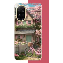 Aksesuarist Redmi A5 Uyumlu Pembe Bisiklet Baskılı Silikon Kılıf