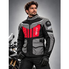 Kıyak Moto Kırmızı 4 Mevsim Unisex Motosiklet Montu Korumalı Reflektörlü