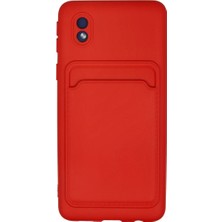 Dorasan Samsung Galaxy A01 Core Kılıf Kelvin Kartvizitli Silikon - Kırmızı