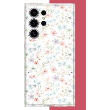 Aksesuarist Samsung Galaxy S24 Ultra Uyumlu Lila Mavi Pattern Baskılı Silikon Kılıf