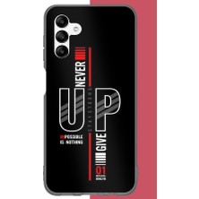 Aksesuarist Samsung Galaxy A04S Uyumlu Asla Pes Etme Baskılı Silikon Kılıf