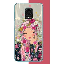 Aksesuarist Redmi Note 9 Pro-9s Uyumlu Çiçekli Şal Baskılı Silikon Kılıf