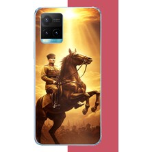 Aksesuarist Vivo Y21S Uyumlu Atatürk5 Baskılı Silikon Kılıf