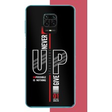 Aksesuarist Redmi Note 9 Pro-9s Uyumlu Asla Pes Etme Baskılı Silikon Kılıf