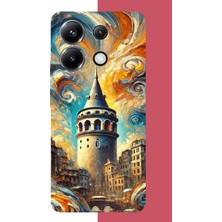 Aksesuarist Poco X6 Pro Uyumlu Galata Baskılı Silikon Kılıf